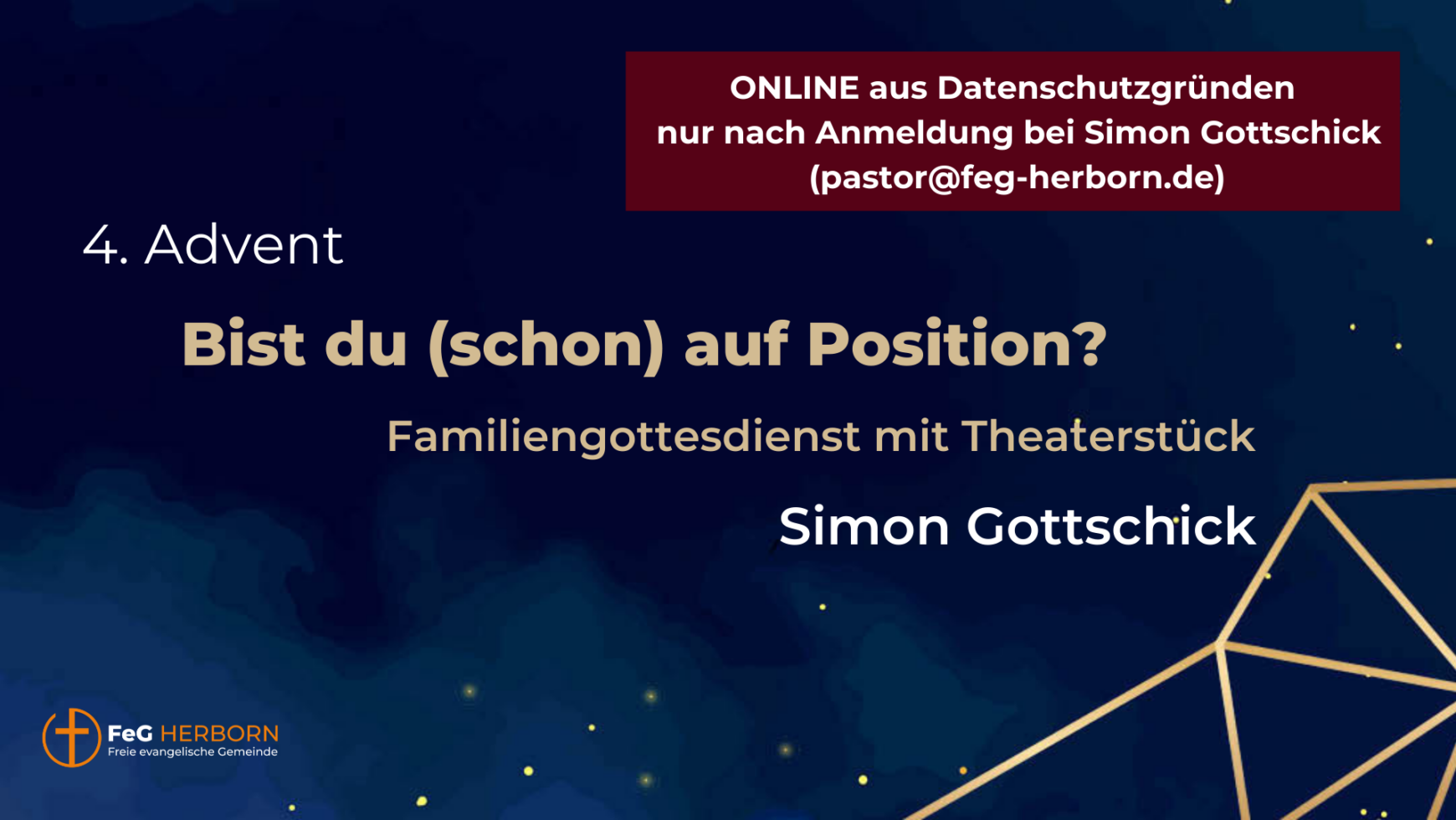 Bist du (schon) auf Position?