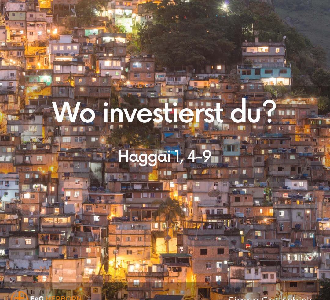 Wo investierst du? (Haggai 1,4-9)