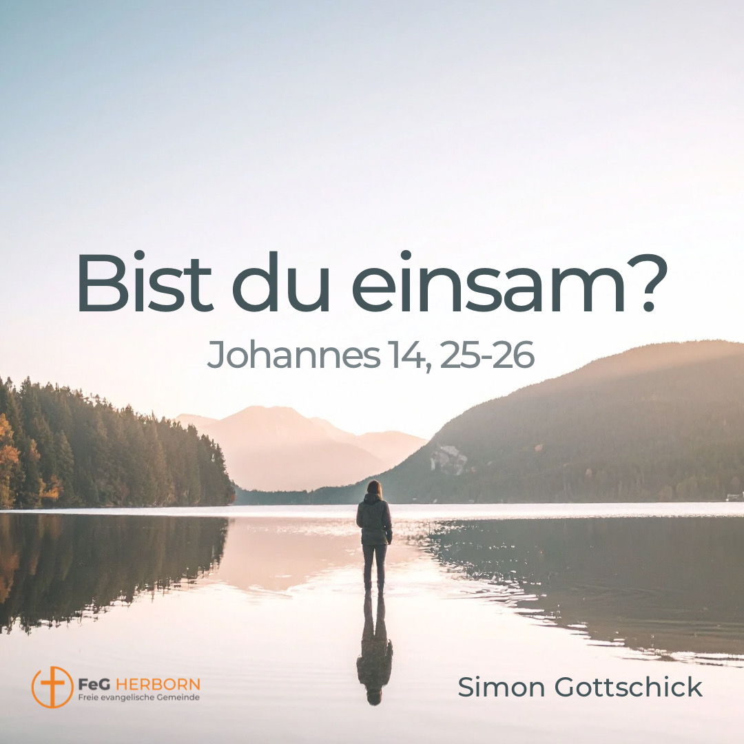 Bist du einsam (Johannes 14,15-26)